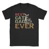 Best Cat Dad Ever Vintage Retro Cat Father Gift T Shirts Pure Cotton Funny Tshirts Round Neck Funny Daddy Tee Shirt Tops Gift