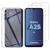 Чехол для Samsung Galaxy A25 5G и 2 Закаленных Стекла Защитная Пленка для Экрана Phonillico®