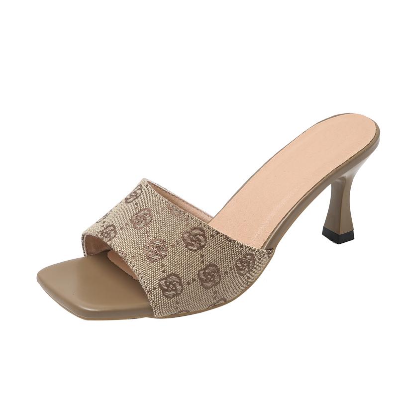 Босоножки с цветочным принтом на высоком каблуке для женщин, фирменные туфли-лодочки на тонком каблуке, женские, большого размера 42, с острым носком, для вечеринок