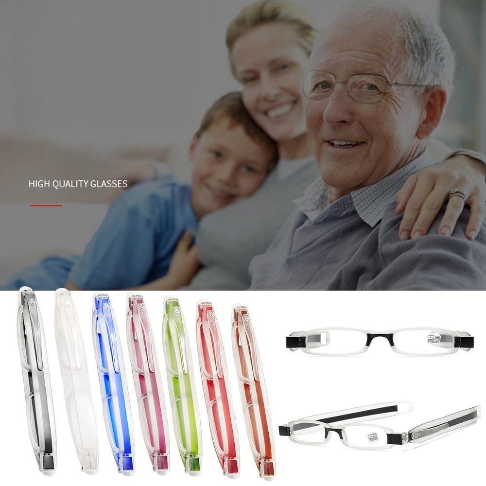 2 PCS Ultra-light Reading Glasses 360 Degree Rotation Presbyopia New Folding Reading Glasses Office