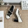 Туфли-лодочки Мэри Джейн на высоком каблуке женские носят ощущение высокого класса маленький аромат французский ретро одинарные туфли женские мягкая подошва не устают ноги обувь женская