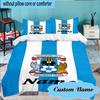 Custom Name Coventry Football Club Crest Bedding Set 3pcs, Bedding Set Including 1pc Duvet Cover And 2pcs Pillowcases for Bedroom, Dormitory Gift