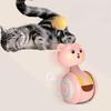 Self-Moving Cat Toy Colorful Feather Cat Teaser Toy Wobble Toy Indoor Interactive Play for Kitten Fun Activity Pet Home Supplies