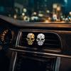 Аксессуары для автомобиля в виде черепа, Клипса для вентиляции на Хэллоуин, Клипса-ароматизатор, Половина с искусственными бриллиантами, Скелет, Панк-стиль, Автозапчасти, Ароматический диффузор, Ароматерапия