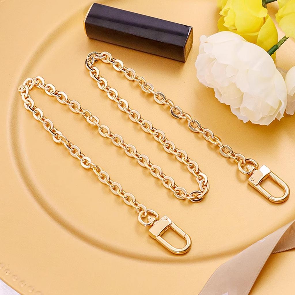 Purse Chain Strap Crossbody Chain Shoulder Bag Replacement Strap with Metal Buckles DIY Purse Making