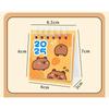 Kawaii Mini Small Desk Calendar July 2024 To December 2025 Pocket Portable Carton Calendar Punch Plan Officce Desktop Decoration