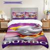 Dumbo Flight Elephant Threepiece Set 1 Duvet Cover 2 Pillowcase Without Core Christmas Birthday Gift Soft And Comfortable Bedding Set