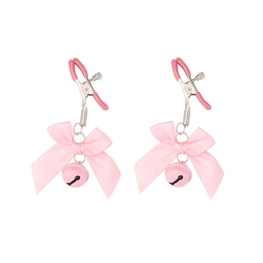 4 Colors Sexy Bow Adjustable Nipple Clamp Breast Bdsm Small Bell Adult Fetish Flirting Teasing Sex Toys For Couples