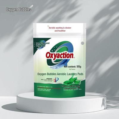 Оригинальные капсулы для стирки Oxygen Bubbles, 105 г - Антибактериальные, Стойкий аромат, Глубокая очистка, Удаление пятен и остатков.