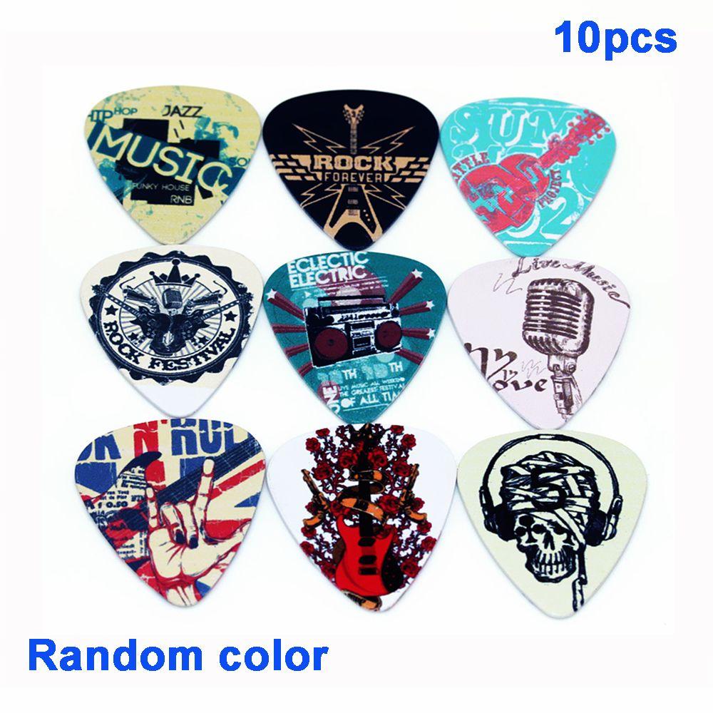 10pcs Mediator 0.71mm Gestures Rock Acoustic Celluloid Guitar Picks Shrapnel Plectrums