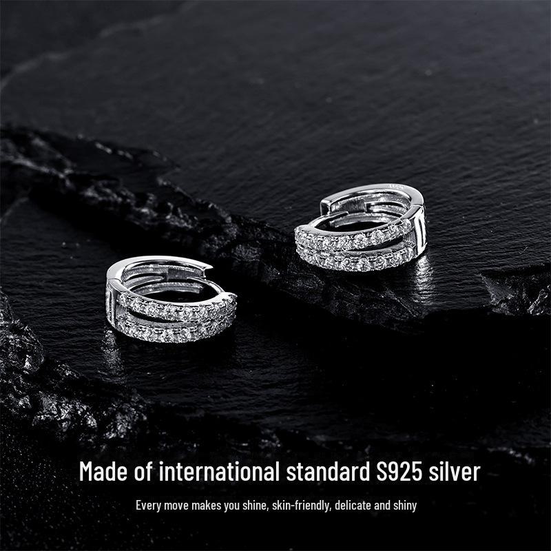 Серьги из стерлингового серебра и платины с муассанитом: Женские роскошные, невыцветающие, ультра-блестящие серьги в стиле бриллиантов