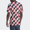 Adidas Manchester United Pre-Match Warm-Up Short Sleeve Football Shirt Men Tops White Red Black H56682
