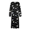 Женское осенне-зимнее повседневное модное платье с круглым вырезом и длинным рукавом с принтом