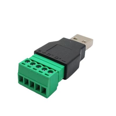 2 шт. Зарядный USB2.0 Винтовой Разъем 5-контактный Адаптер Винтовой Клеммный Штекер Винтовой Клеммный Штекерный Разъем USB Jack Папа