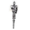 [A3862] - Gray 'Knights' Resin Figurine Pen - 16 Cm