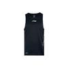 Li Ning Sports Lifestyle Series контрастного цвета с логотипом бренда, баскетбольный жилет без рукавов, мужские жилеты, черный цвет AVSM113-1