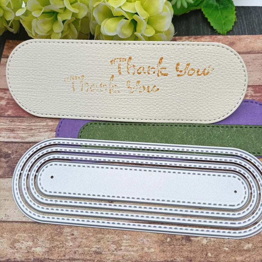 Oval Bookmark Metal Cutting Dies Stencil for DIY Scrapbooking Photo Album Embossing Paper Cards Crafts Diecuts