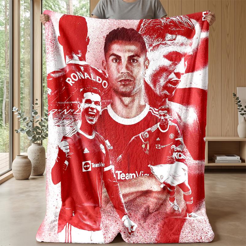Cristiano Ronaldo Theme blanket Soft Flannel Blanket Plush Throw Blanket Cozy Sofa Bed Blanket for Home Decor