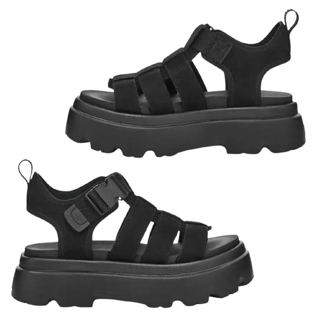 Сандалии Ремешок Толстая Подошва Легкая Обувь Досуг Кора 1152698 [UGG] Женские ЧЕРНЫЙ(ЧЕР) US8(25,0 см) [Элемент]