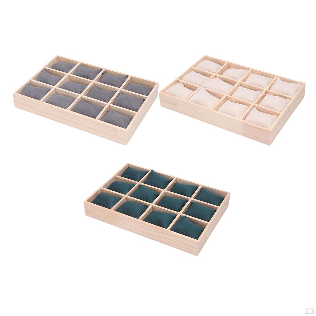 Коробка для часов и украшений, держатель для браслетов, мужская, 12 слотов, контейнер, многофункциональная, с подушкой, портативная