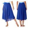 Женская профессиональная юбка с запахом для балета и танцев, шифоновая асимметричная юбка для взрослых, аксессуары для обучения современным танцам