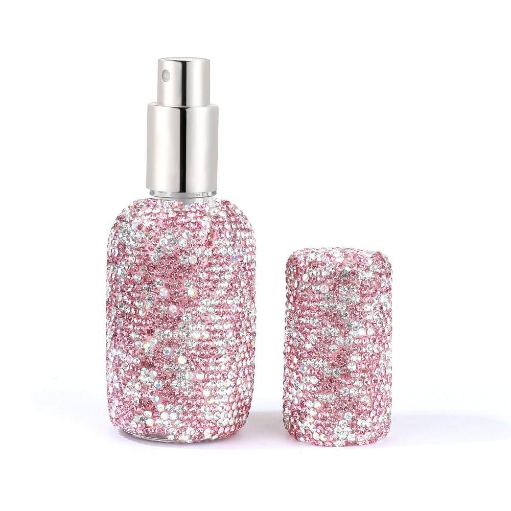 Portable Rhinestone Perfume Bottle Empty Cosmetics Vials Bling Spray Dispensers  Makeup