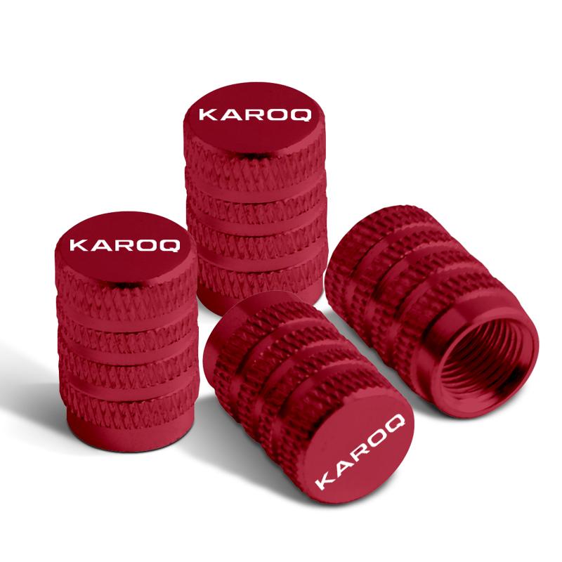 BYCP2 4pcs For Skoda Karoq Badge VRS Sport Line Car Wheel Tire Valve Caps Tyre Stem Covers Accessories Styling