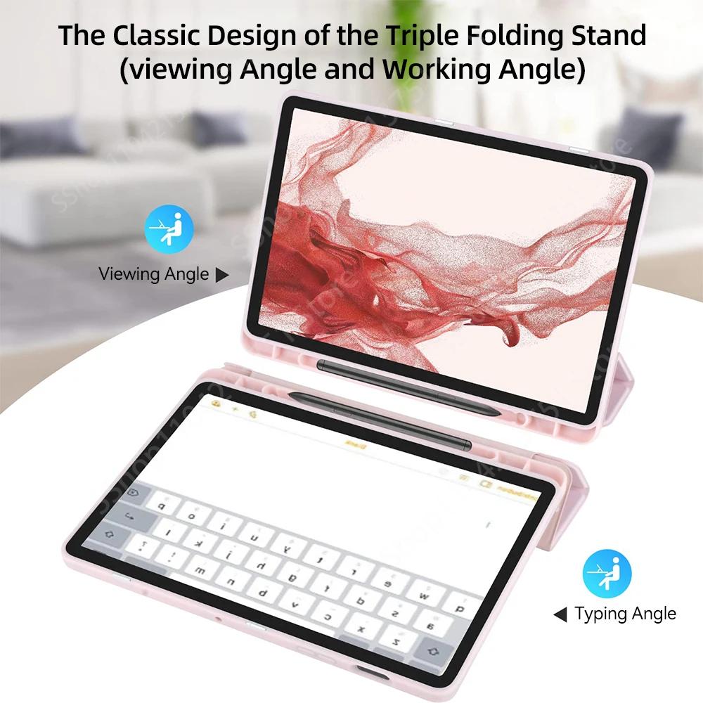 Tablet Cases For Samsung Galaxy Tab S10 FE Plus 13.1 inch S10 S9 S8 Ultra S7 S6 Llte A9 + 11 " Leather Silicone Shockproof Case