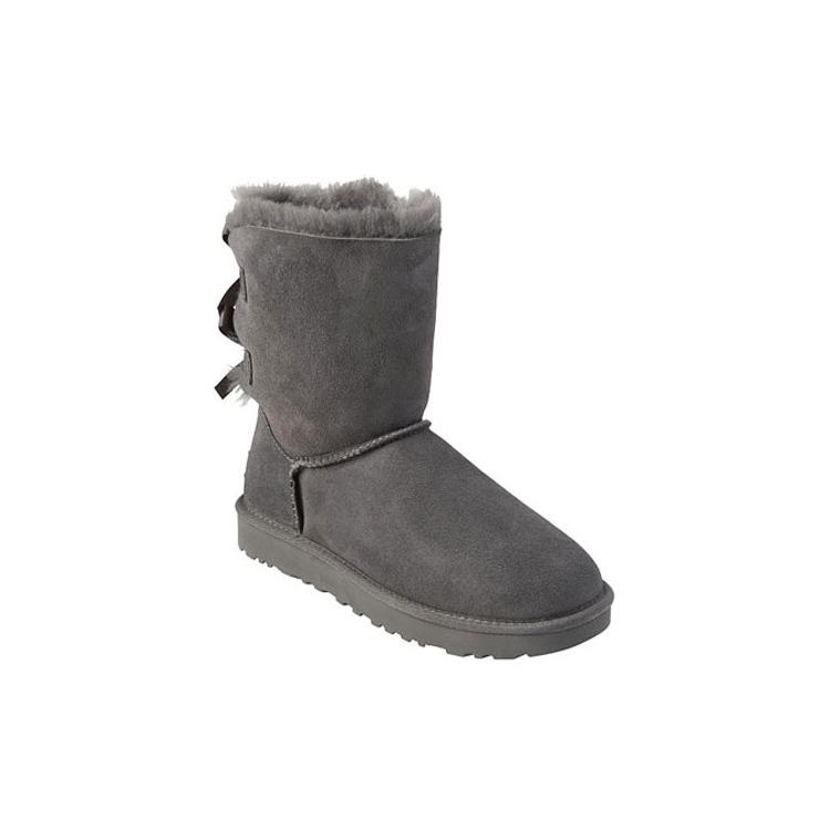 UGG Mini Bailey Bow Ii Boot Fleece Lined Gray Women's (Unisex) Snow Boots 1016225 GREY