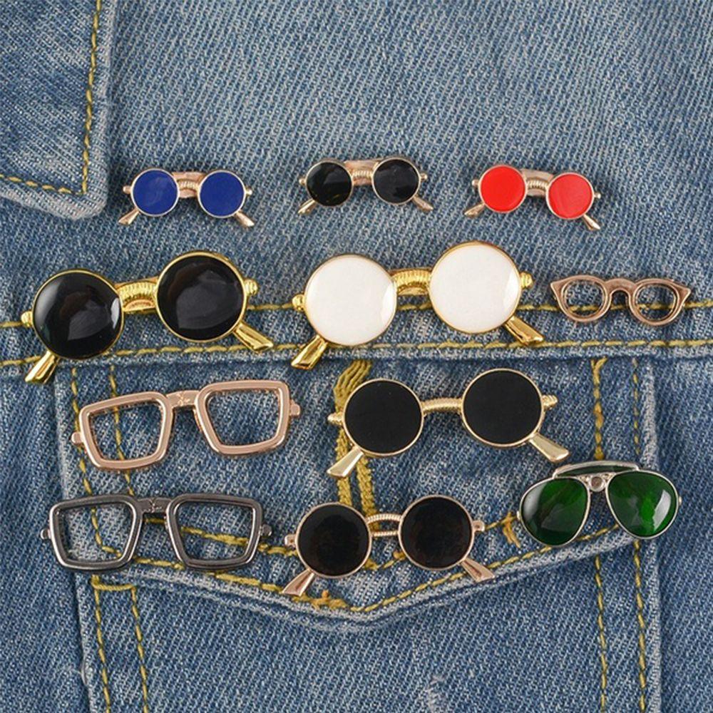 Fashion Retro Jewelry Jackets Suit Accessories Shirt Glasses Brooch Collar Pins Badge Brooch