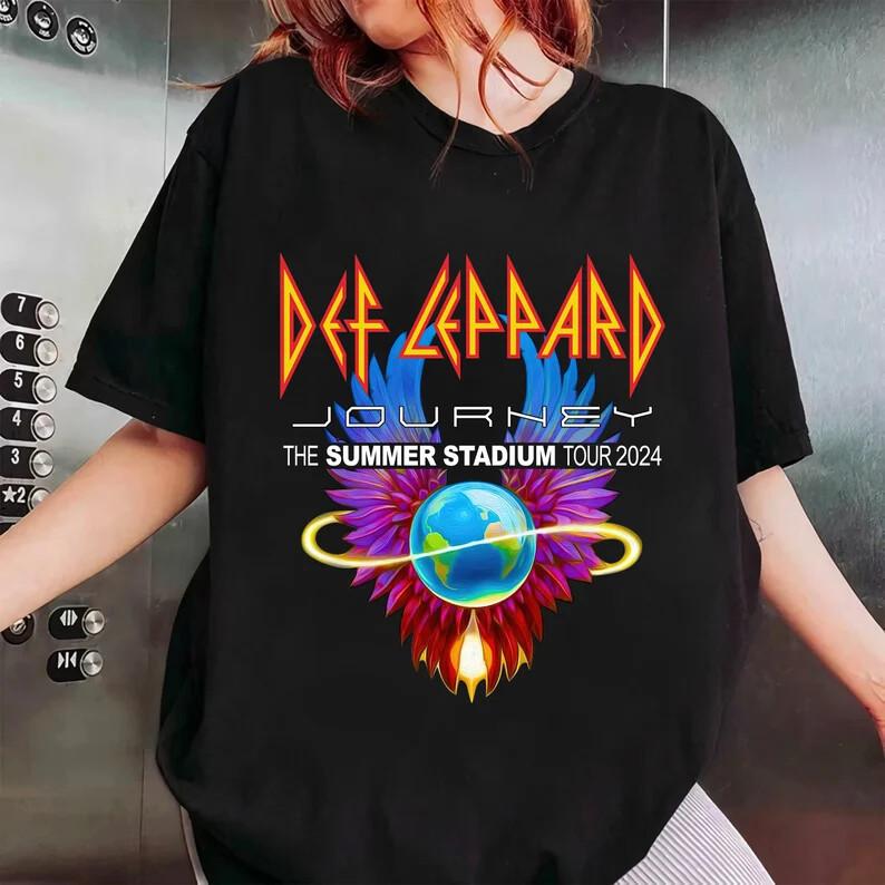 Футболка унисекс Def Leppard и Journey Летний стадионный тур