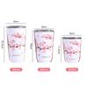 Layer Stainless Steel Insulated Cherry Blossom Thermos Cup Coffee Tumbler Vacuum Flask Water Bottle