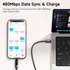 TOOCKI TX107C2 2m 100W Fast Charging USB C to USB C Cable Touch Control LED Display Data Sync Cord