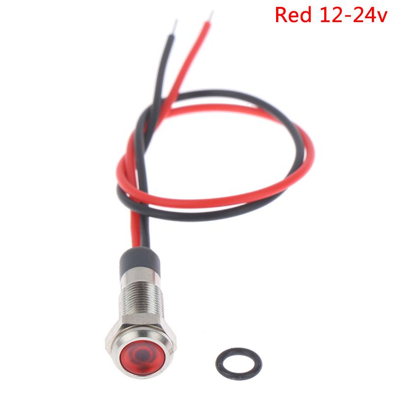 P67 Waterproof 6mm Led Metal Warning Indicator Light 3v 5v 6v 12v 24v 220v
