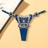 Lady Thong Breathable Elastic Sexy Adjustable Trendy Pornographic Nylon Butterfly Embroidery Lady G-string Women Intimate Clothes