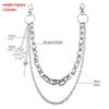 Metal Waist Chain HipHop Waist Key Chain Fashion Jewelry Accessories  for Men Women