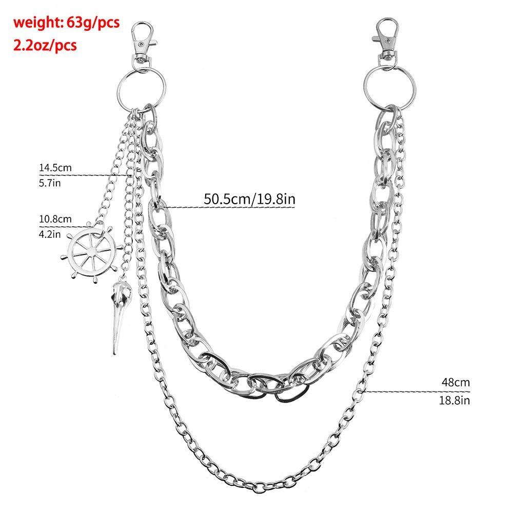 Metal Waist Chain HipHop Waist Key Chain Fashion Jewelry Accessories for Men Women