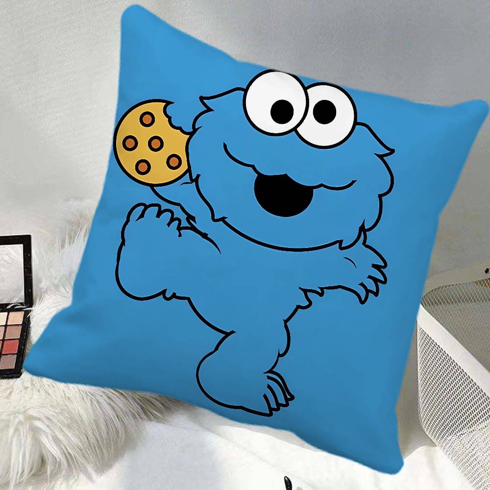 CCookies Play MMonster Pillow Case Square Pillow Bedroom Sofa Leisure Comfort Cushion Car Home Decoration