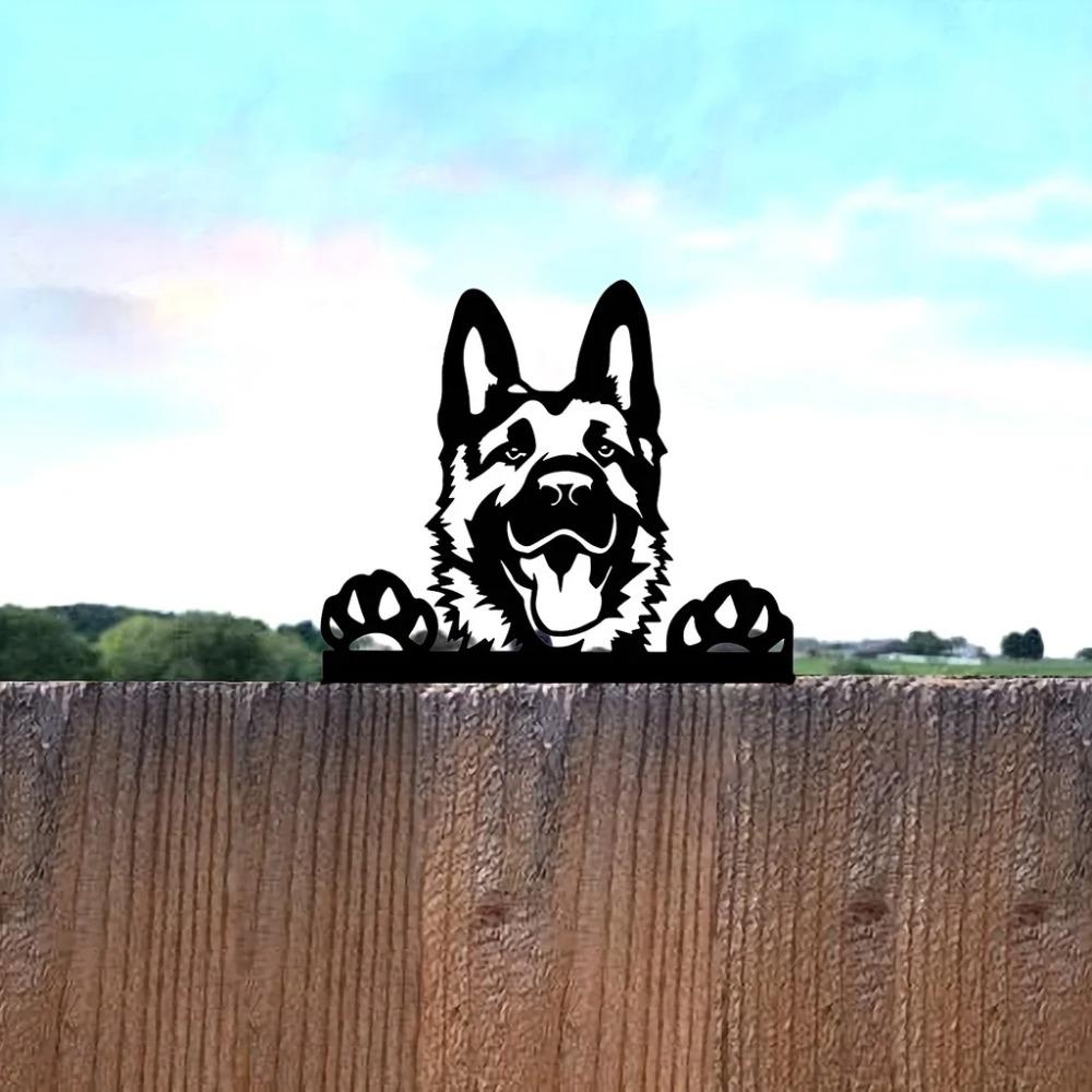 Милый силуэт собаки из стали для садового искусства – идеальный подарок на день рождения и новоселье, стильное настенное украшение для сада