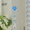 Crystal Rainbow Reflector Cat Paw Wind Chimes, Suncatchers for Windows Hanging, Water Drop Pendant Prism Maker Indoor Outdoor Home Garden Decor Cute