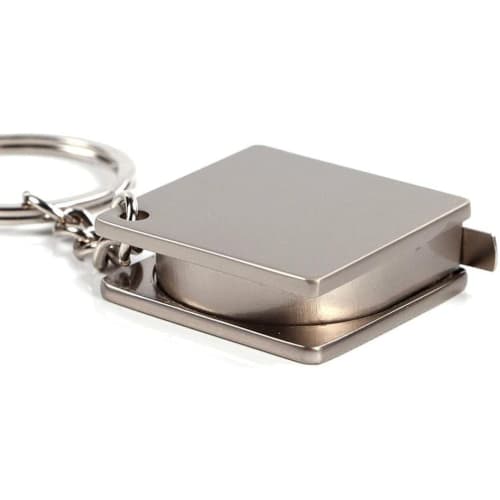 Keychain Key Ring Portable Stainless Steel Retractable Ruler Tape Measure Measuring Tool Multifunctional Decorative Attractive and Fashion