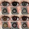 1 Pair Eye Contacts Lenses Color Contact Lenses for Eyes Big Black Contact Lens Yearly Fashion Beauty Makeup Eye Lenses