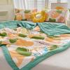 Cartoon Cotton Linen Summmer Blanket Breathable Adult Child Quilt for Summer Washable Air Conditioning Comforter Lightweight