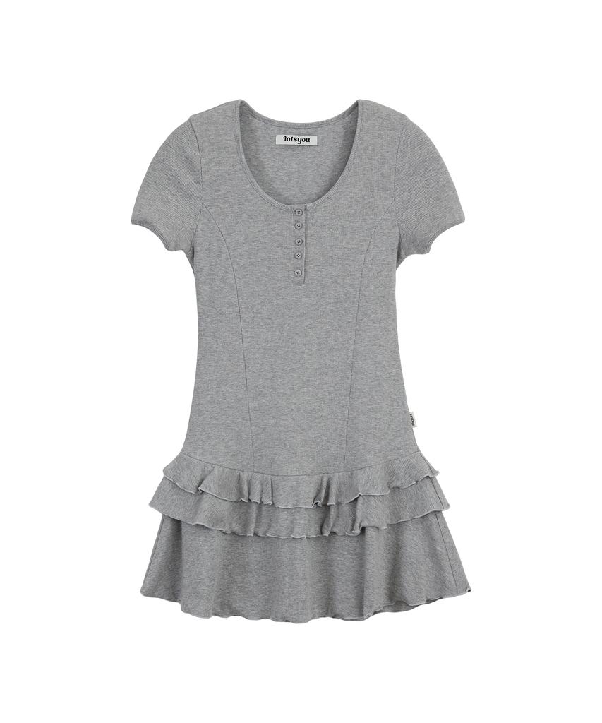 Ratsyu Lotsyou_Henly Neck Dress Melange Gray