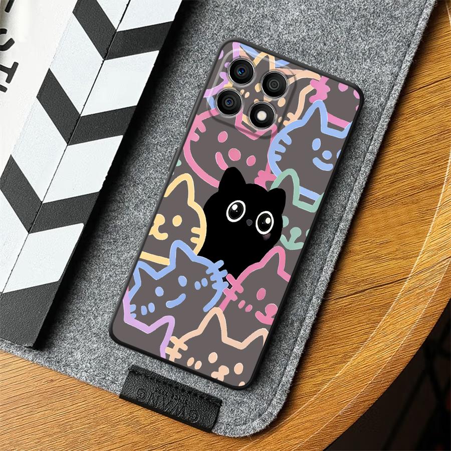 Чехол для Honor X8 90 X7 X6 Magic5Lite 200 400 Lite X5b 70 X9a 8X Funda Чехол для телефона Мультяшный Милый Кот