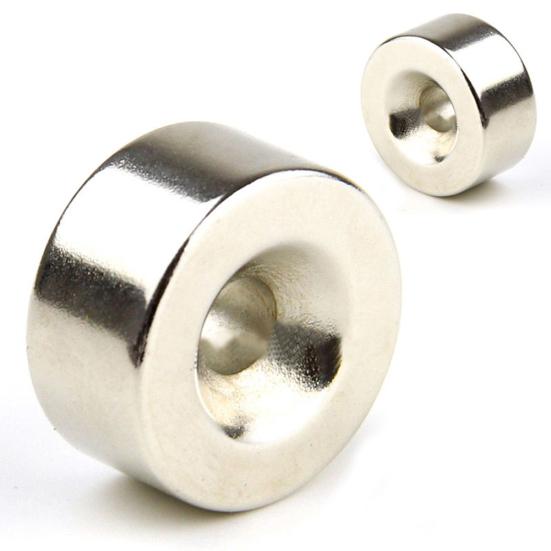 20 мм x 10 мм Редкоземельное неодимовое кольцо N35, сильное круглое магнитное кольцо с диском, отверстие 6 мм
