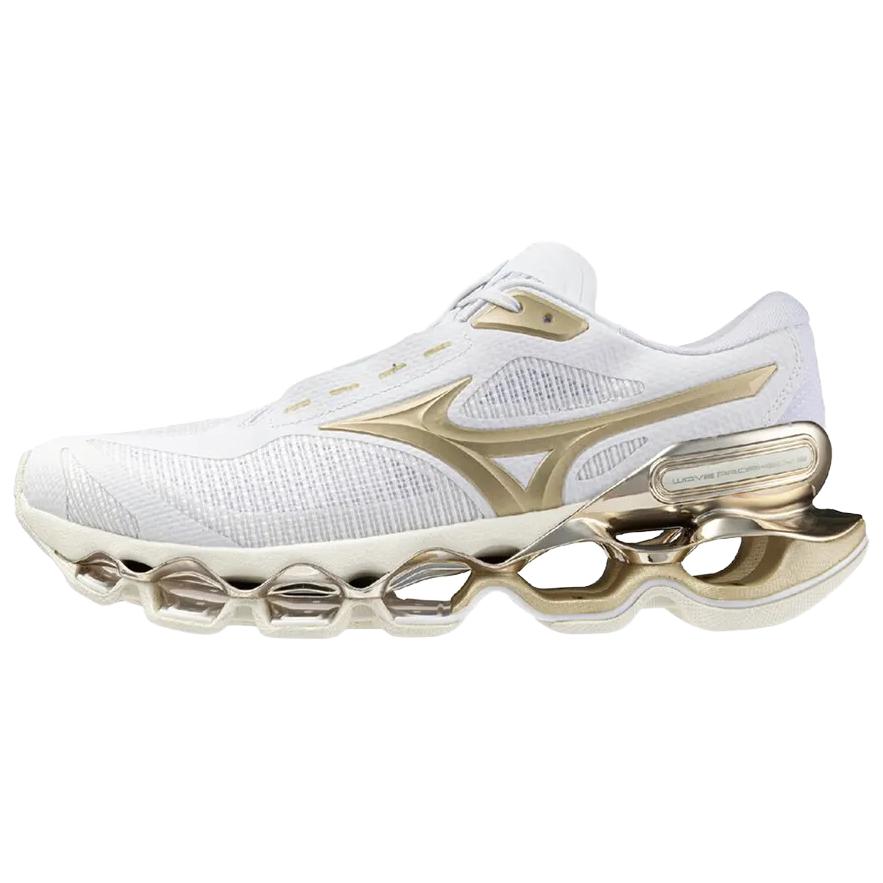 Mizuno Кроссовки для бега Wave Prophecy 15 Унисекс Белый Золотой J1GC265036