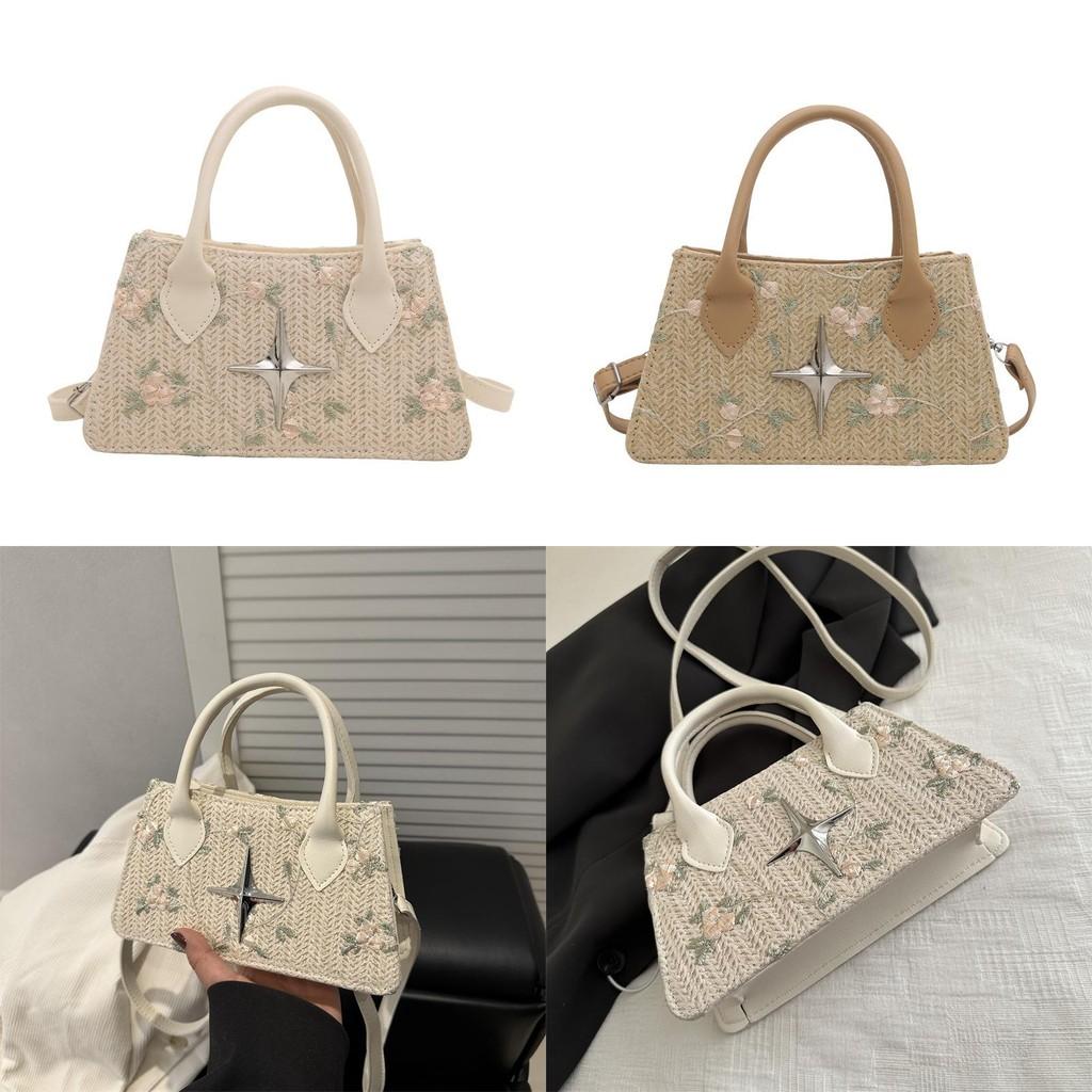 Fashion Womens Woven Pu Small Shoulder Bag With Zipper Closure For Daily Use