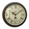 Wooden Analog Wall Clock Antique Unique Style Art Decorative Clock For Home & Office 12 Inch - (Brown)