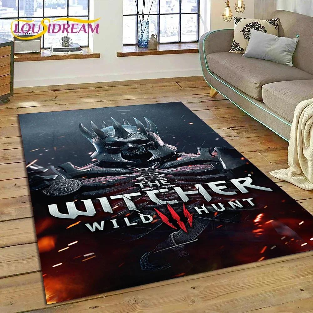 3D Ковер The W-Witcher 3 Game Wild Hunt для Спальни Гостиной Домашнего Дивана, Большой Игровой Декор для Детей, Напольный Коврик